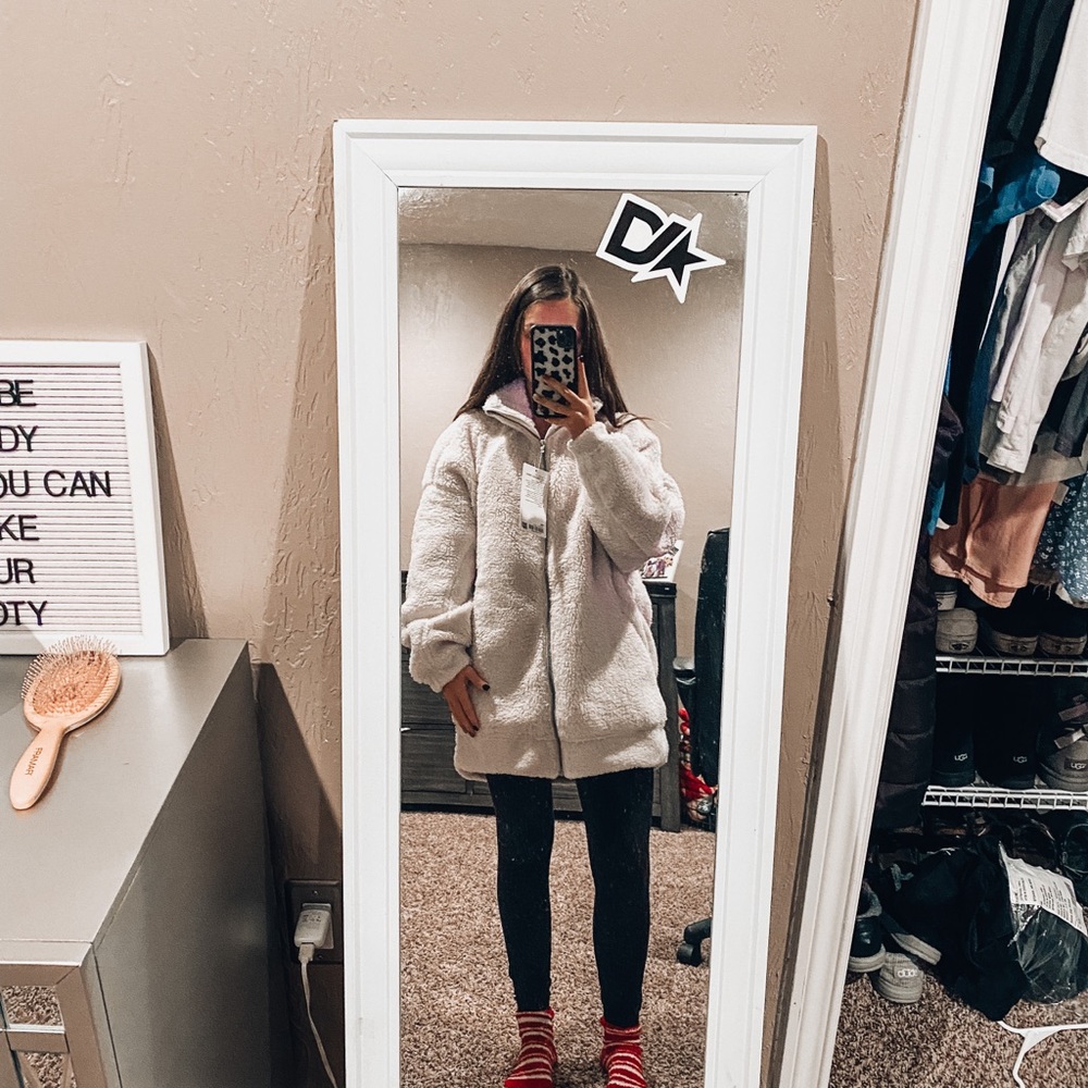 Lululemon long textured fleece jacket